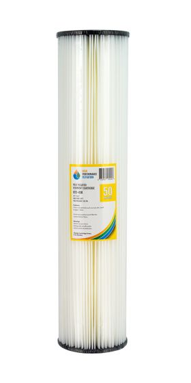 Poly Pleated Sediment Water Filters 50 Micron 20" x 4.5" Big Blue Filter GT2-43K