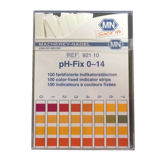 100x Macherey-Nagel pH-Fix 0-14 pH Test Strips for Water Testing (GT28-113)