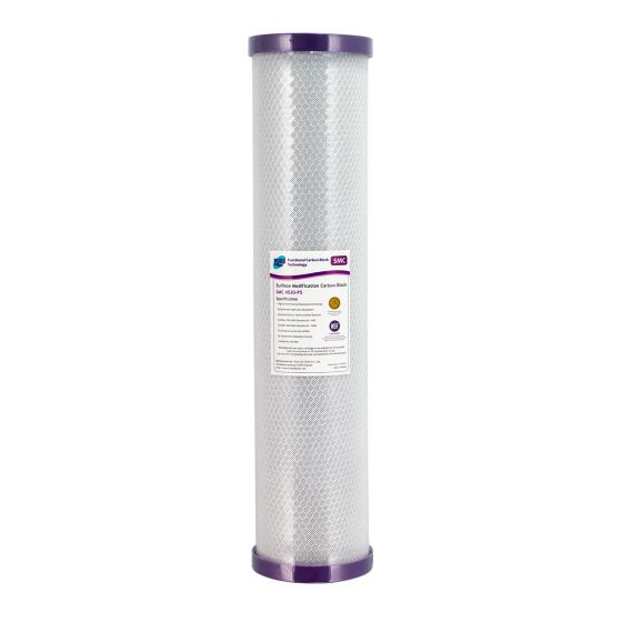 0.5 Micron Tannin Reduction/Surface Modification 100% Coconut Carbon Block Water Filter | 20" x 4.5" (GT4-19SMC)