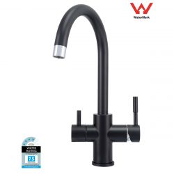 RO Water Filter Kitchen Faucet Tap Mixer 3 Way Matte Black Gooseneck WaterMark