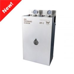 HPF Twin Whole House Water Filtration System with Stainless Steel Enclosure